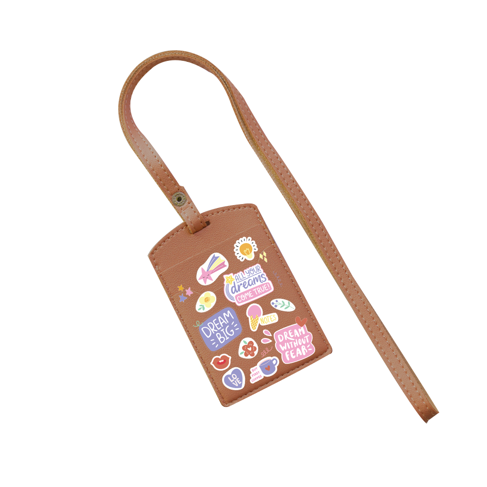 Vegan Leather Lanyard - Dream Sticker Pack