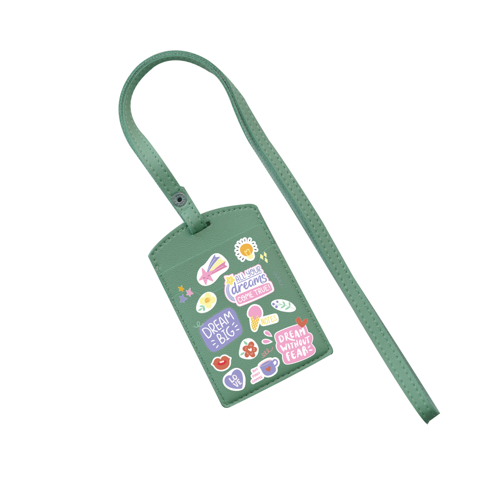 Vegan Leather Lanyard - Dream Sticker Pack