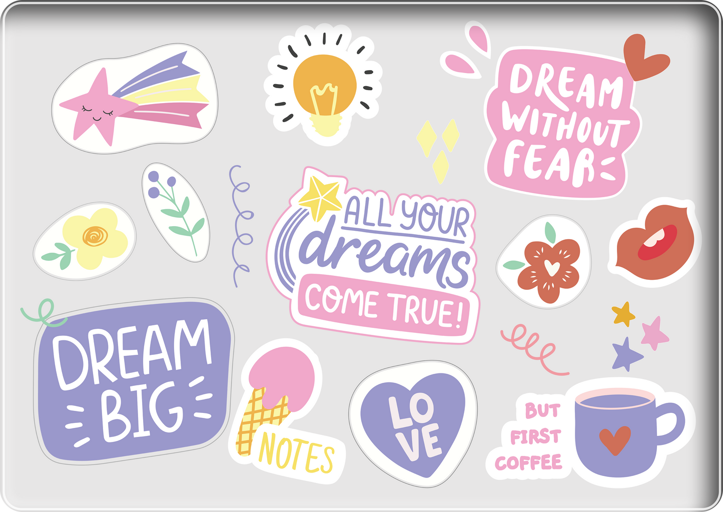 MacBook Snap Case - Dream Sticker Pack