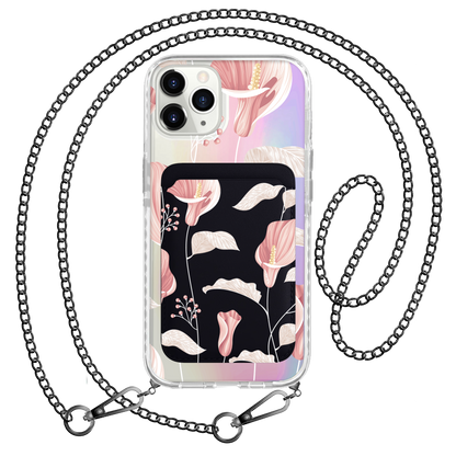 iPhone Magnetic Wallet Holo Case - Easter Lily