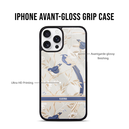 iPhone Avant-Gloss Grip Case - Peacock 2.0 Pink