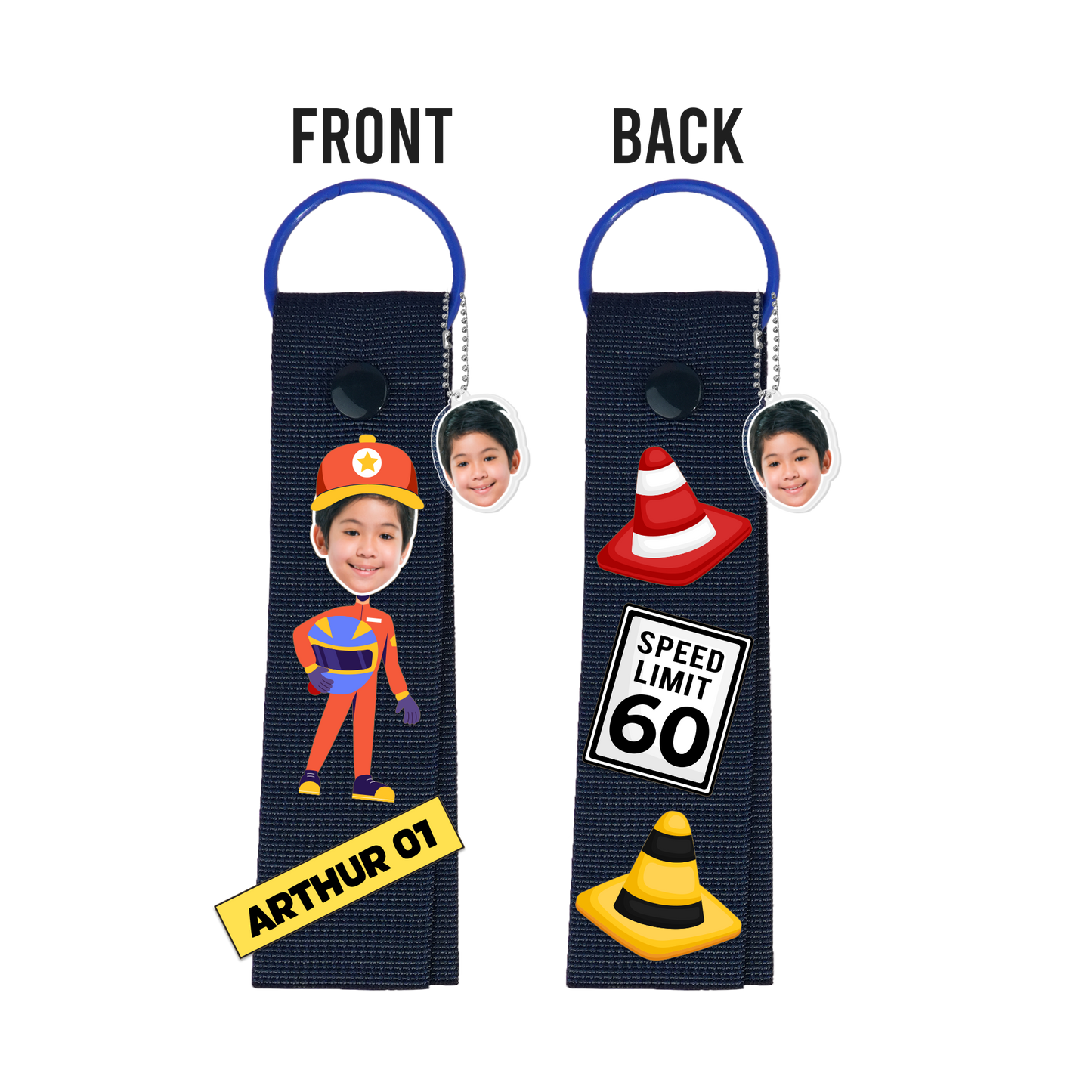 Patch Keychain - Face Grid Dream Racer