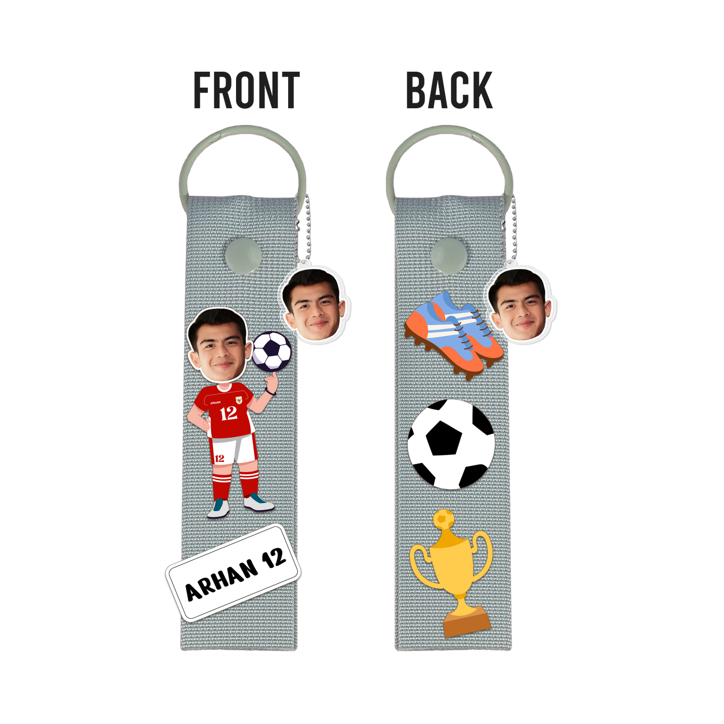Patch Keychain - Face Grid Dream Soccer