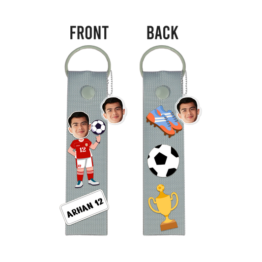 Patch Keychain - Face Grid Dream Soccer