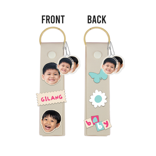 Patch Keychain - Face Grid Abstract