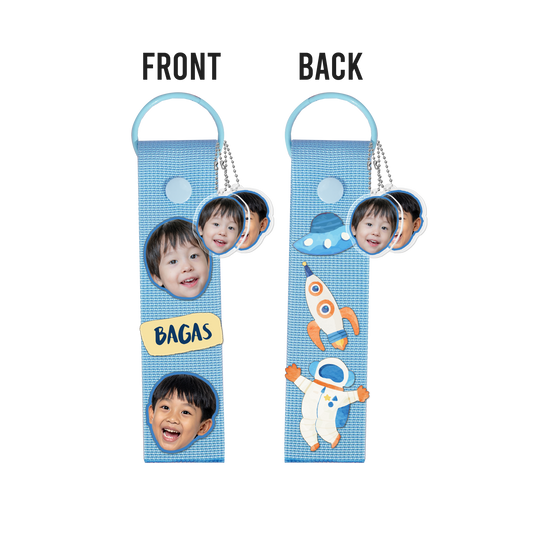 Patch Keychain - Face Grid Astronauts