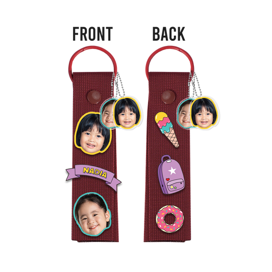 Patch Keychain - Face Grid Comic