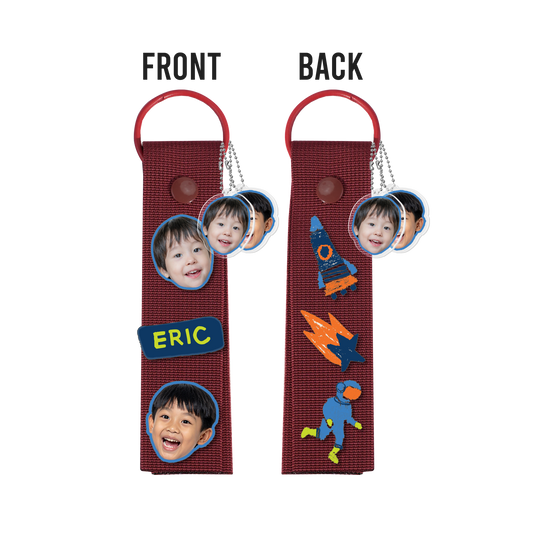 Patch Keychain - Face Grid Galaxy