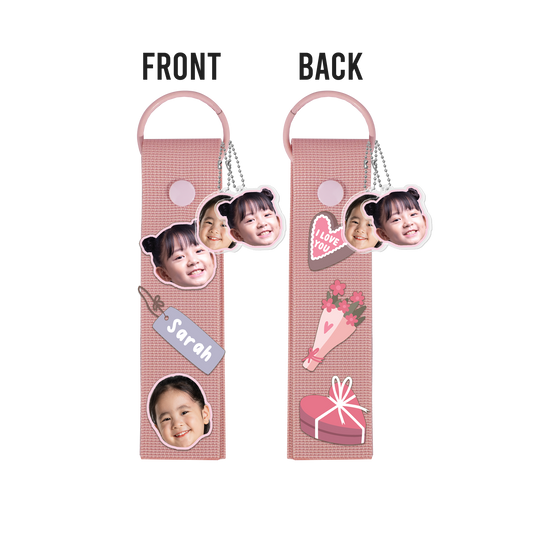 Patch Keychain - Face Grid Lovely