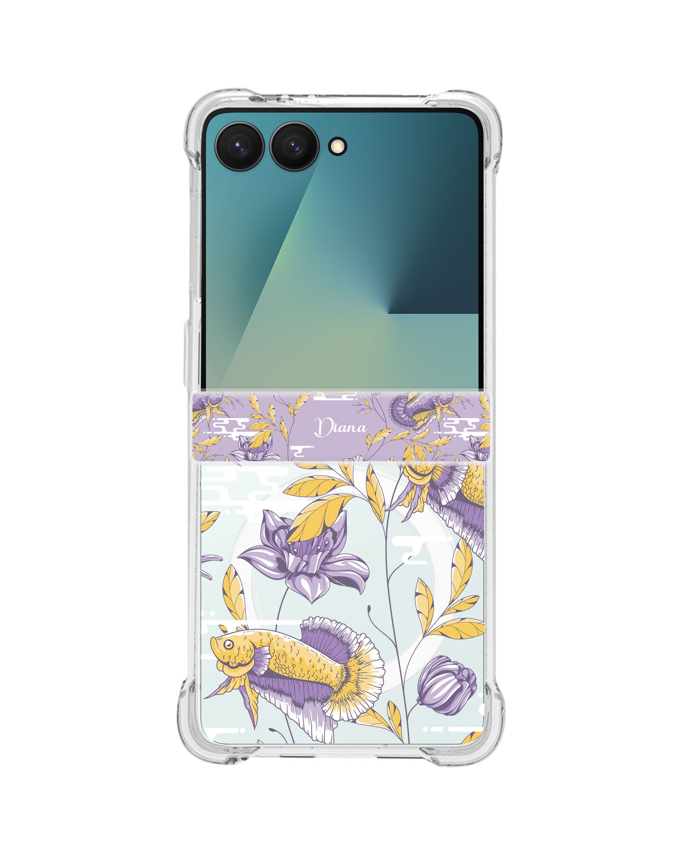 Android Flip / Fold Rearguard Hinge - Fish & Floral 5.0