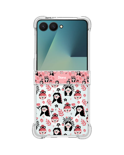 Android Flip / Fold Rearguard Hinge - Flowery Faces