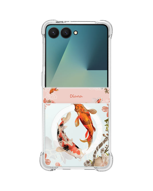 Android Flip / Fold Rearguard Hinge - Oil Painting Koi