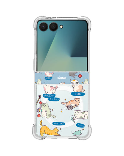 Android Flip / Fold Rearguard Hinge - Playful Cat 2.0