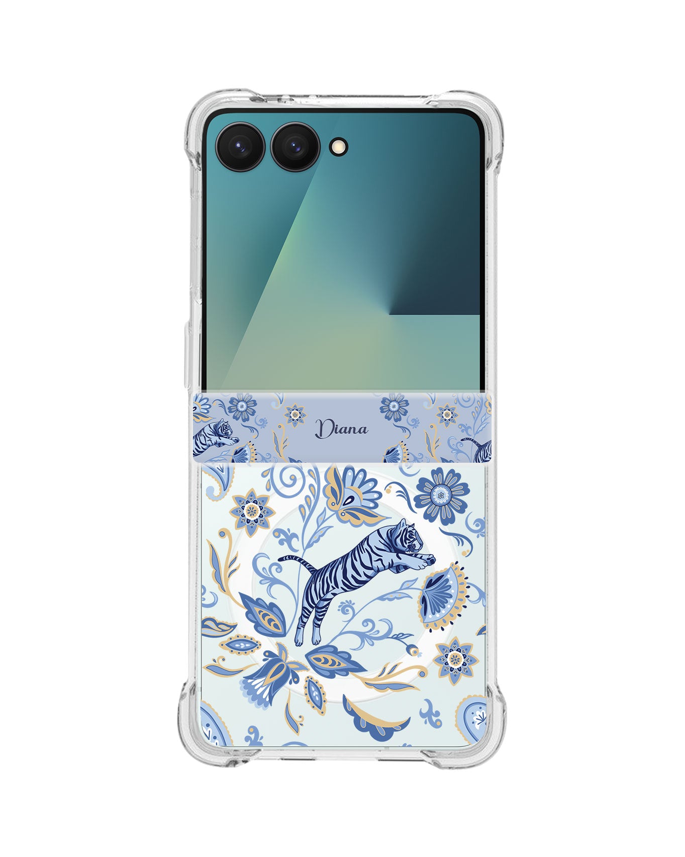 Android Flip / Fold Rearguard Hinge - Tiger & Floral 1.0