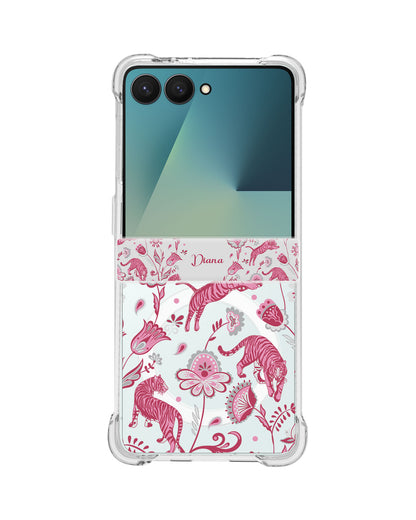 Android Flip / Fold Rearguard Hinge - Tiger & Floral 7.0
