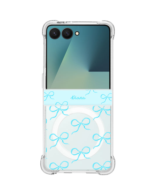 Android Flip / Fold Rearguard Hinge - Coquette Blue Bow