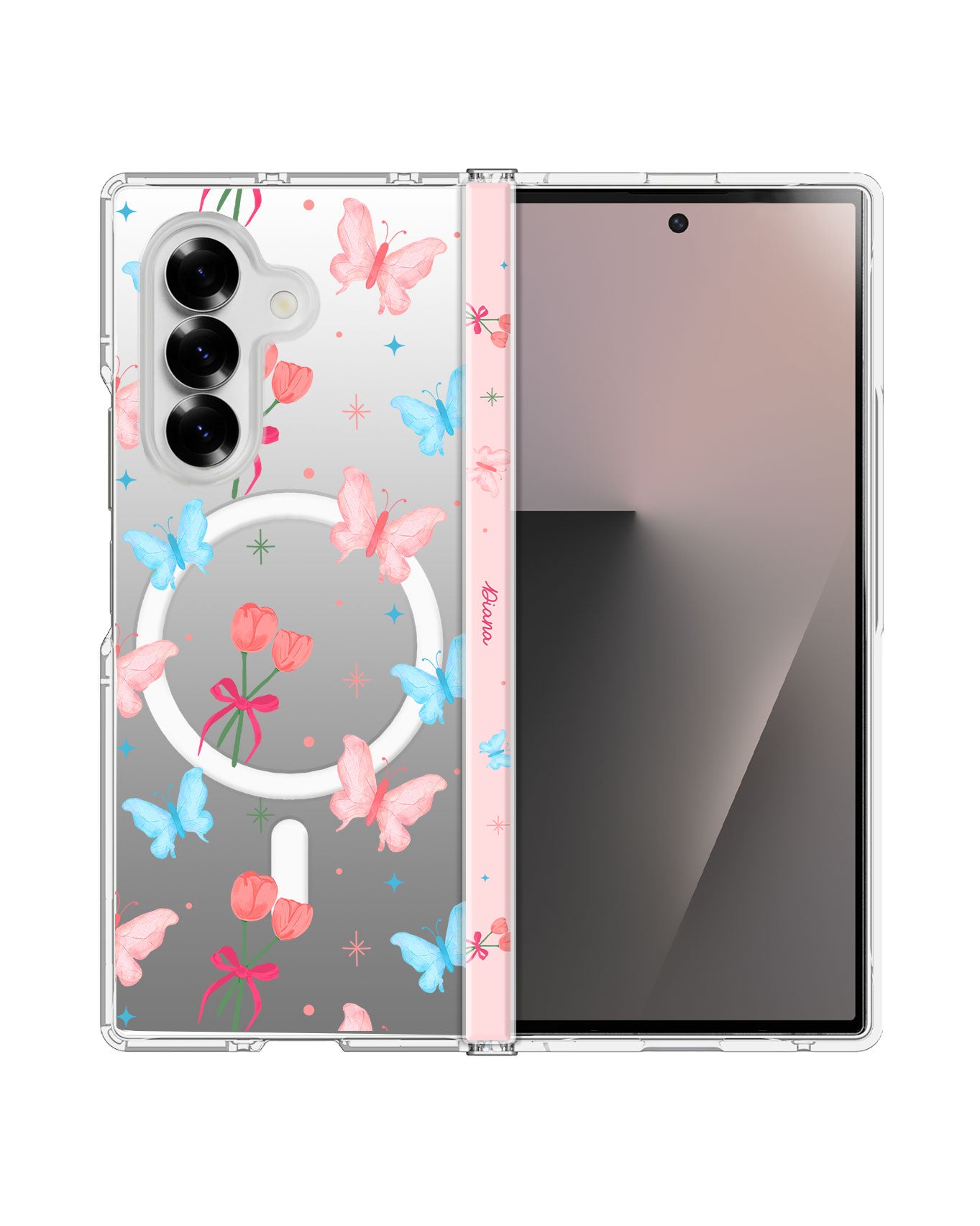 Android Flip / Fold Rearguard Hinge - Coquette Butterfly