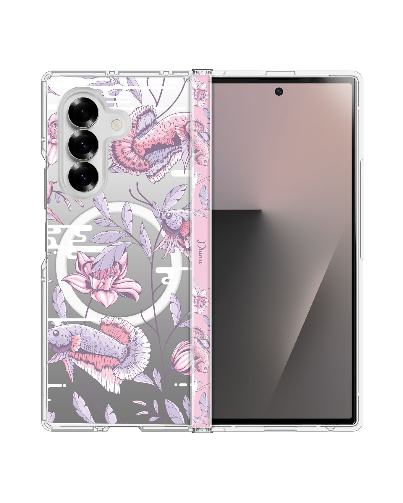 Android Flip / Fold Rearguard Hinge - Fish & Floral 1.0