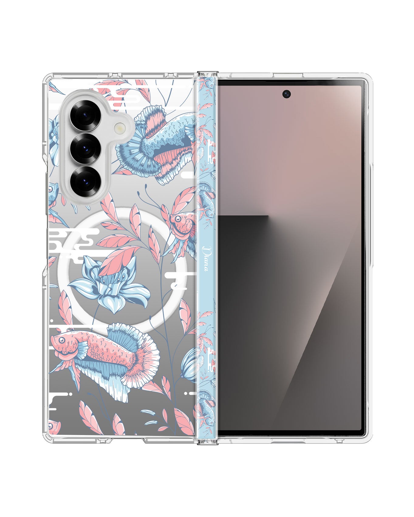 Android Flip / Fold Rearguard Hinge - Fish & Floral 3.0