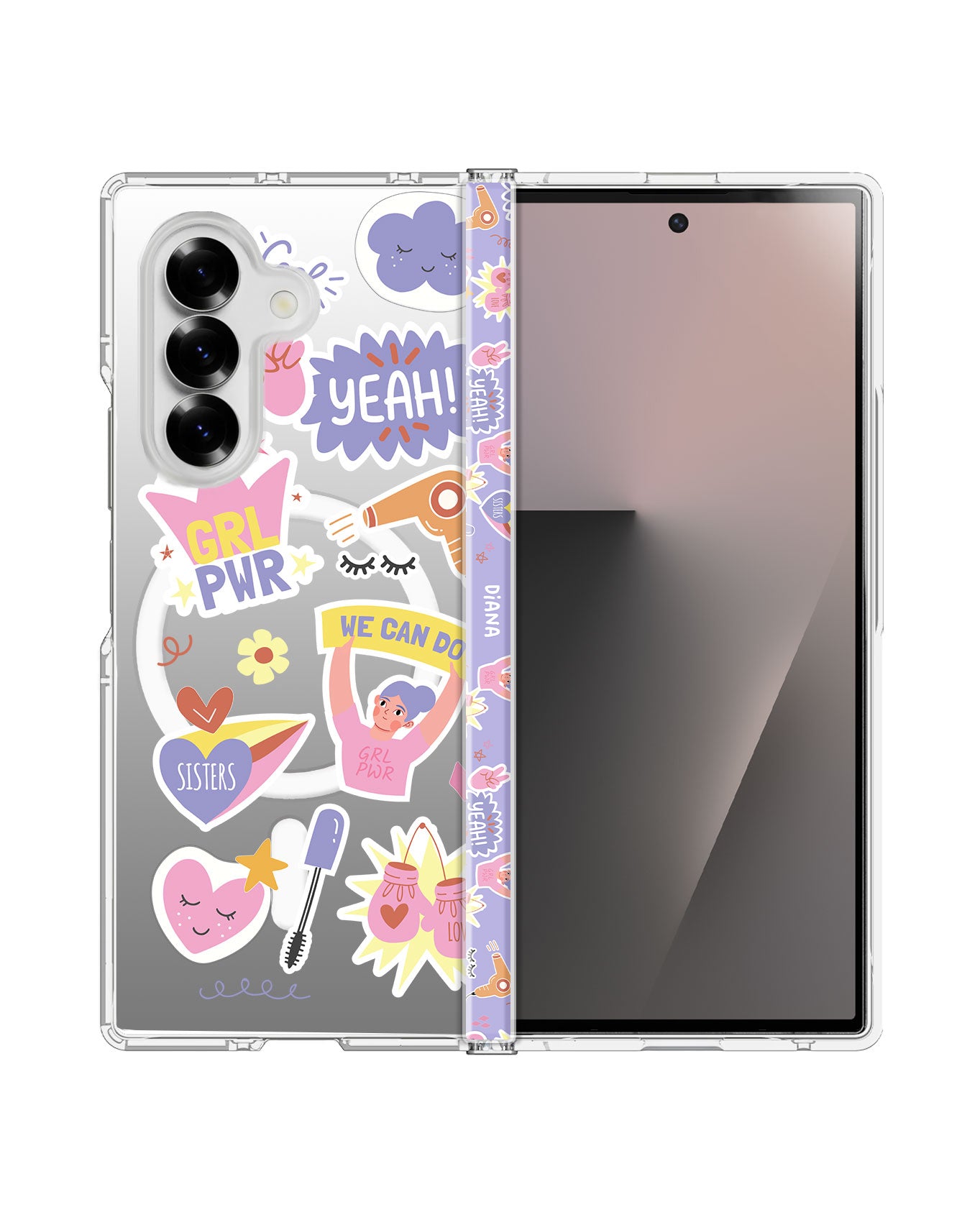 Android Flip / Fold Rearguard Hinge - Girl Power Sticker Pack