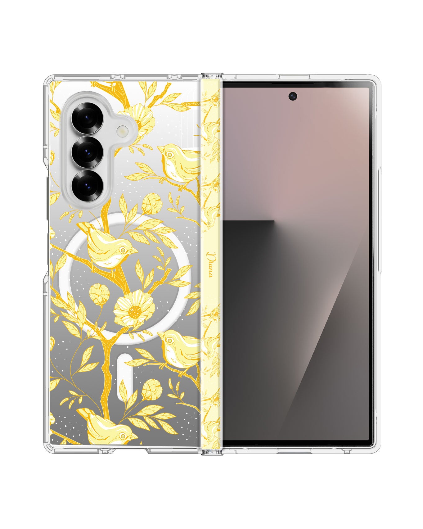 Android Flip / Fold Rearguard Hinge - Lovebird Monochrome 2.0