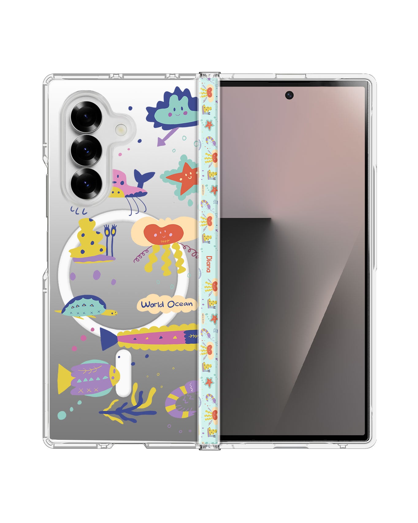 Android Flip / Fold Rearguard Hinge - Ocean World