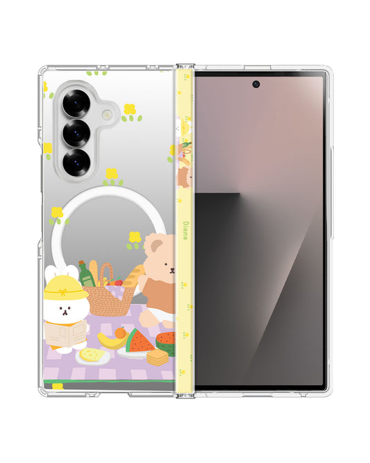 Android Flip / Fold Rearguard Hinge - Picnic Bear Lilac