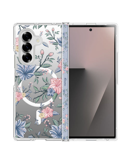 Android Flip / Fold Rearguard Hinge - Pink & Blue Florals