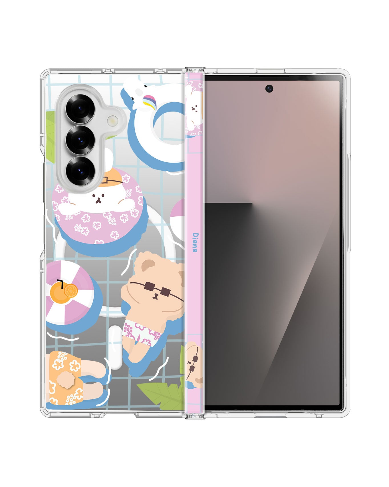 Android Flip / Fold Rearguard Hinge - Pool Party Pink