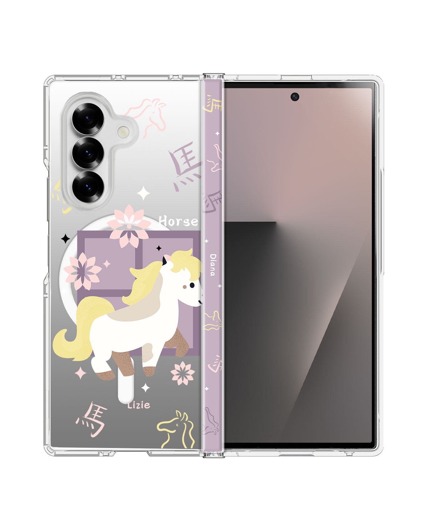 Android Flip / Fold Rearguard Hinge - Horse (Chinese Zodiac / Shio)