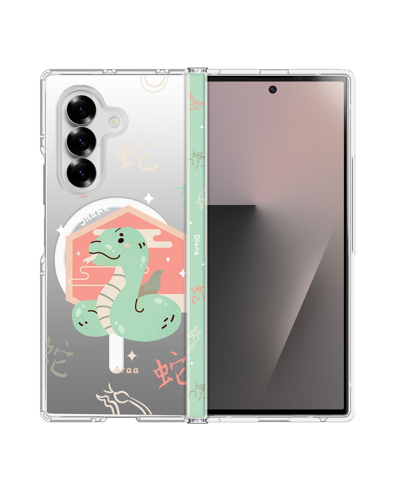 Android Flip / Fold Rearguard Hinge - Snake (Chinese Zodiac / Shio)