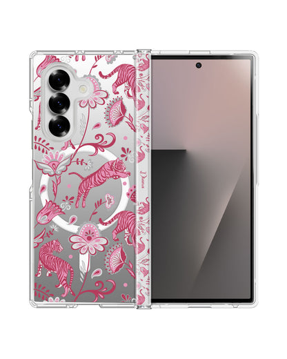 Android Flip / Fold Rearguard Hinge - Tiger & Floral 7.0