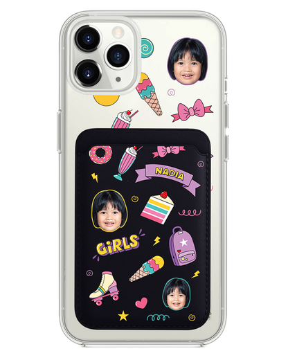 iPhone Magnetic Wallet Case - Face Grid Comic