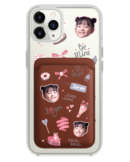 iPhone Magnetic Wallet Case - Face Grid Lovely