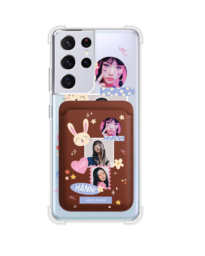 Android Magnetic Wallet Case - Face Grid Frame