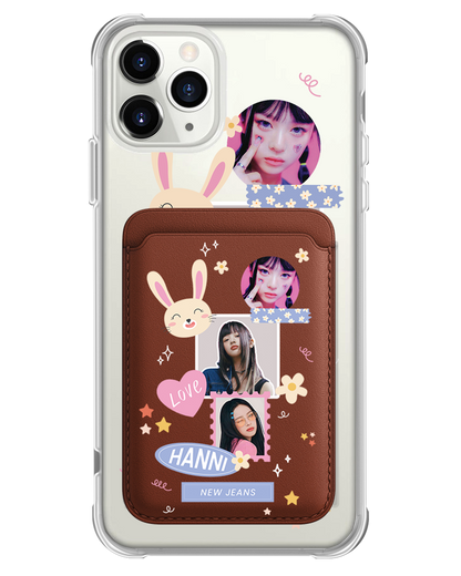 iPhone Magnetic Wallet Case - Face Grid Frame