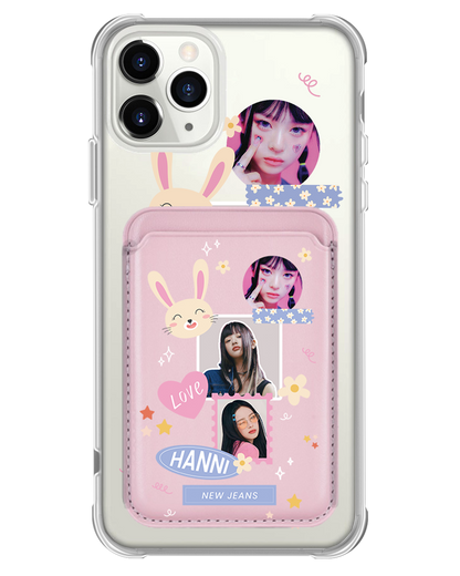 iPhone Magnetic Wallet Case - Face Grid Frame