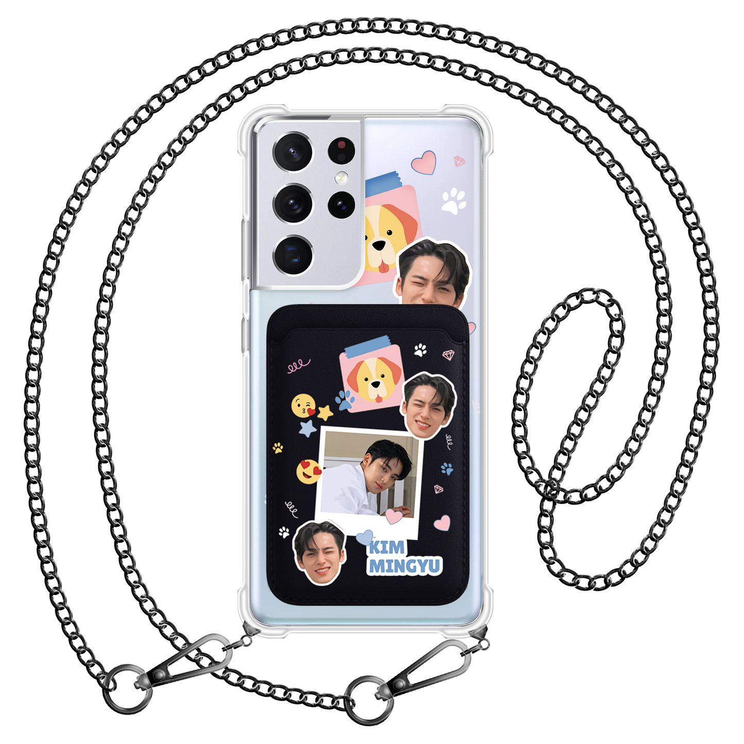 Android Magnetic Wallet Case - Face Grid Polaroid