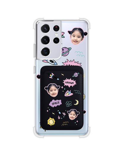 Android Magnetic Wallet Case - Face Grid Space