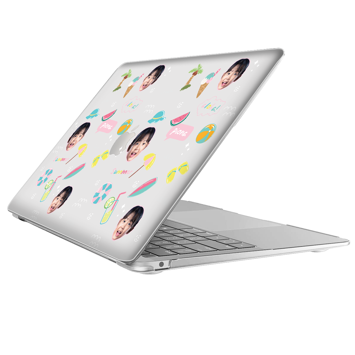 MacBook Snap Case - Face Grid Summer