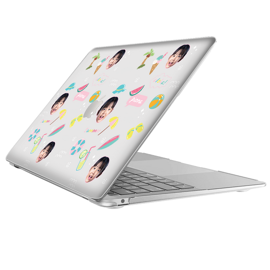 MacBook Snap Case - Face Grid Summer