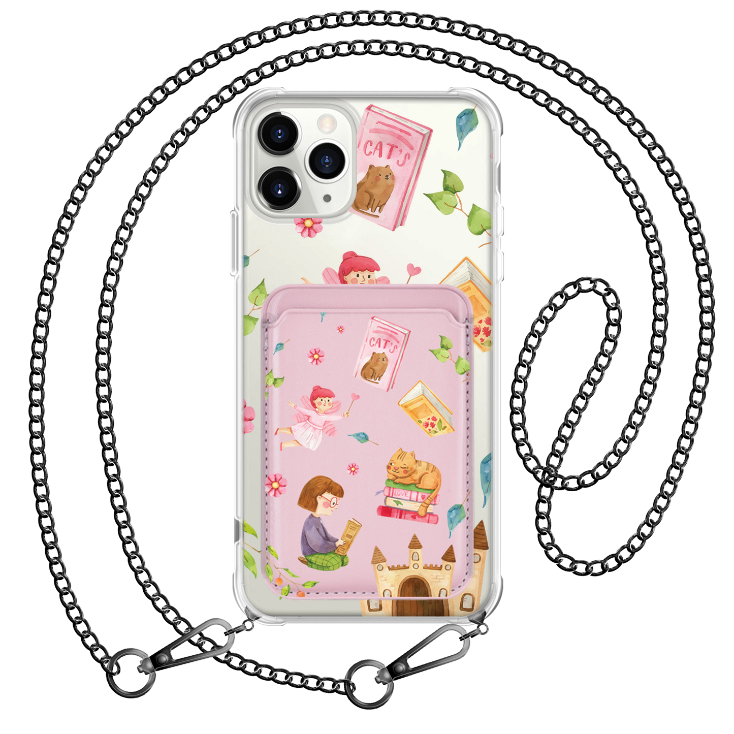 iPhone Magnetic Wallet Case - Fairy Cat