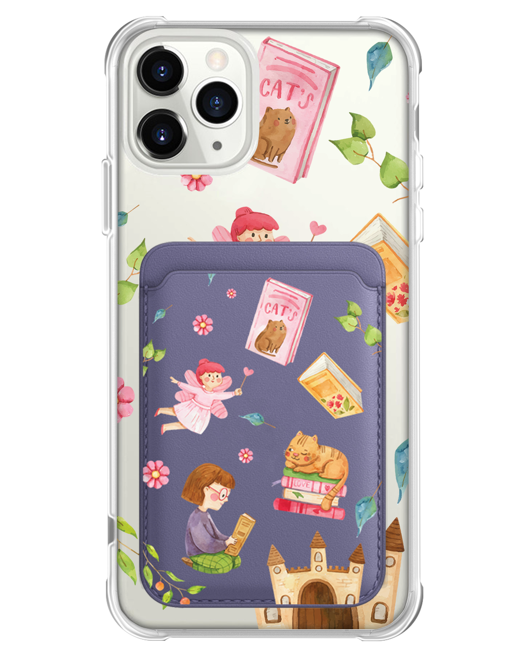 iPhone Magnetic Wallet Case - Fairy Cat