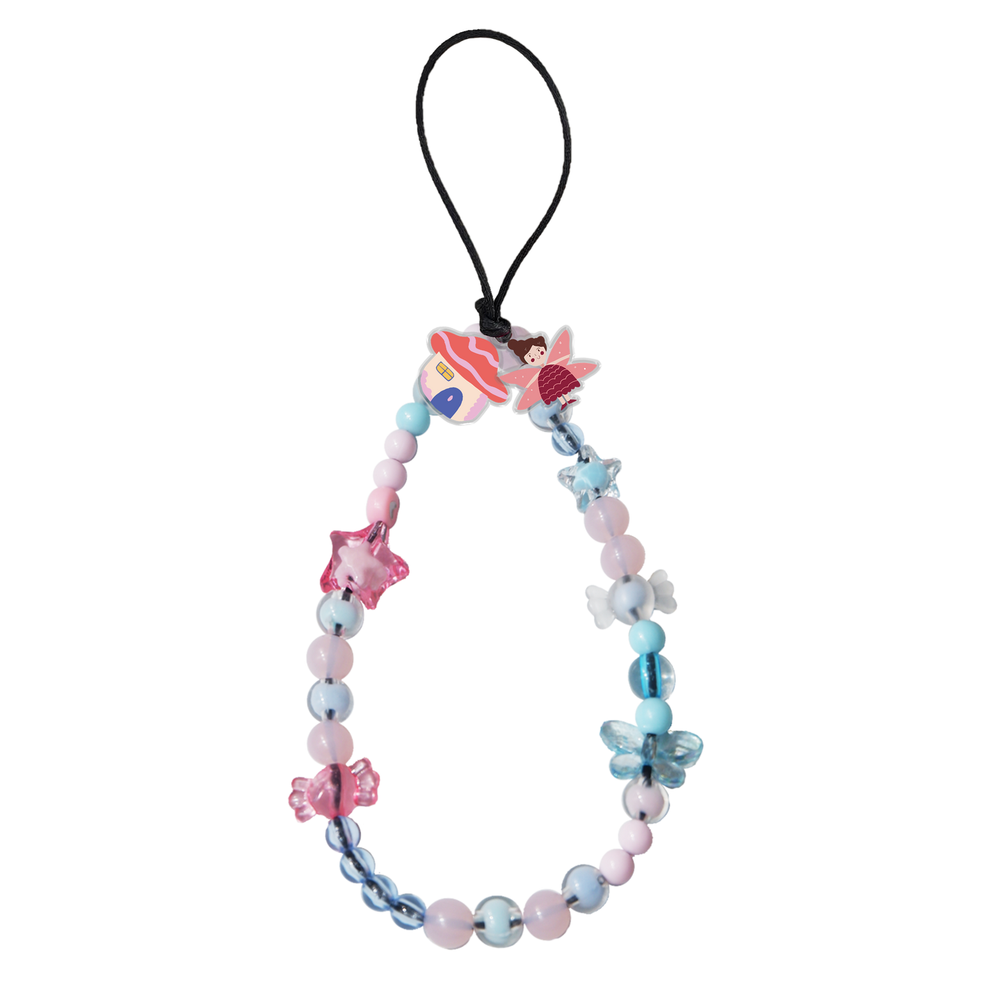 Beaded Strap with Acrylic Charm - Fairytale