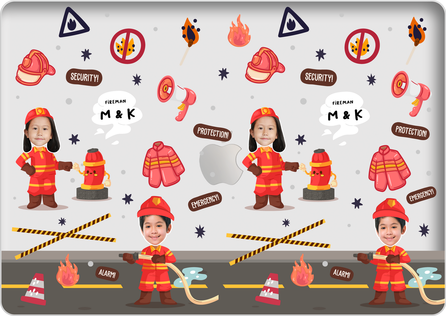 Macbook Snap Case - Face Grid Dream Firefighter