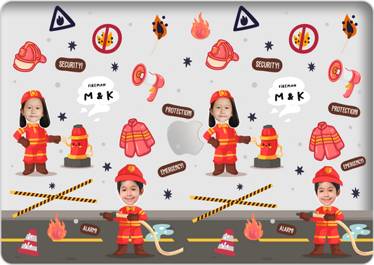Macbook Snap Case - Face Grid Dream Firefighter