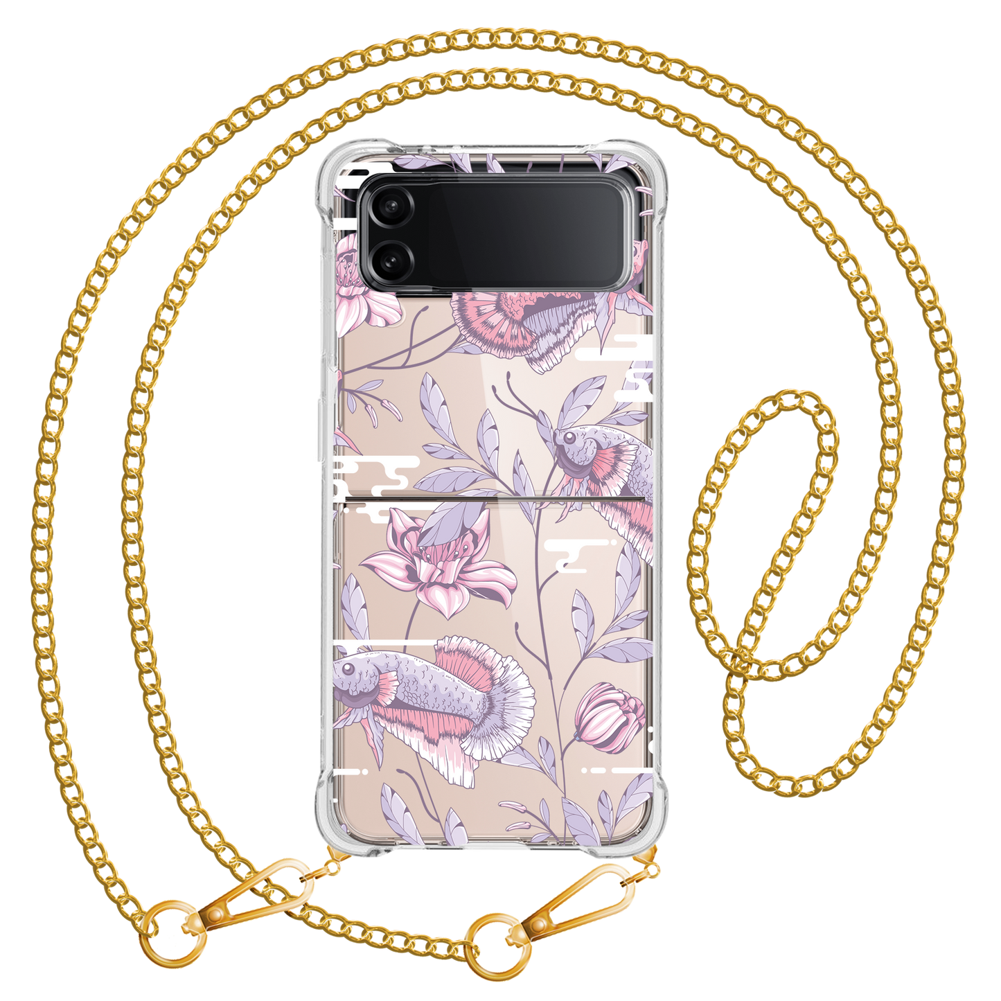 Android Flip / Fold Case - Fish & Floral 1.0