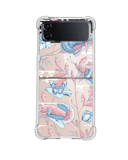 Android Flip / Fold Case - Fish & Floral 3.0