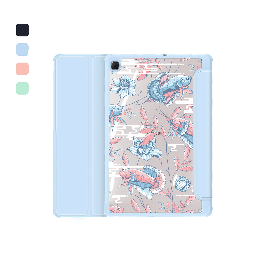 Android Tab Acrylic Flipcover - Fish & Floral 3.0