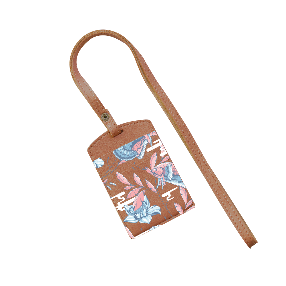 Vegan Leather Lanyard - Fish & Floral 3.0